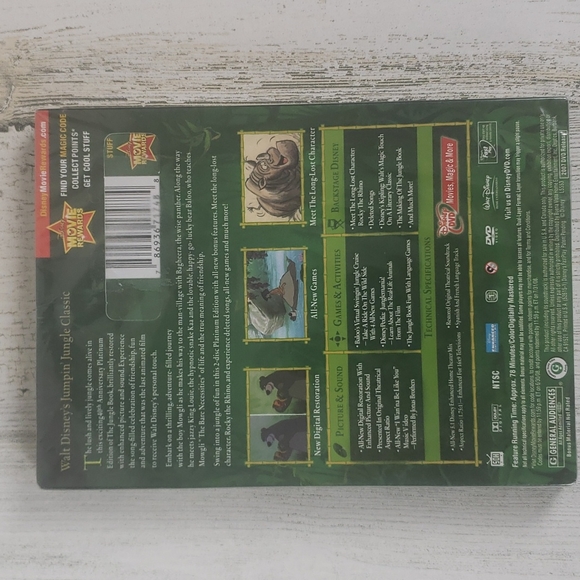 Walt Disney's The Jungle Book 40th Anniversary Edition DVD NEW - Picture 2 of 5